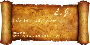 Löbel József névjegykártya